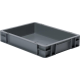 Transport-Stapelkasten 400x300x75 mm grau, geschlossen ohne Griffloch