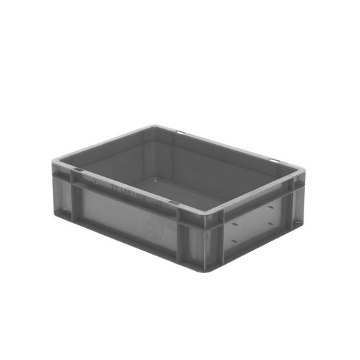 Transport-Stapelkasten 400x300x120 mm grau, geschlossen ohne Griffloch