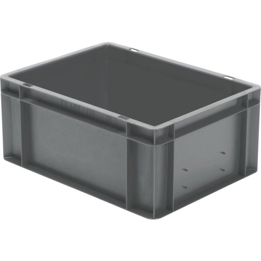 Transport-Stapelkasten 400x300x175 mm grau, geschlossen ohne Griffloch