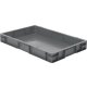 Transport-Stapelkasten 600x400x75 mm grau, geschlossen ohne Griffloch