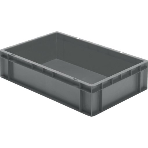 Transport-Stapelkasten 600x400x145 mm grau, geschlossen ohne Griffloch