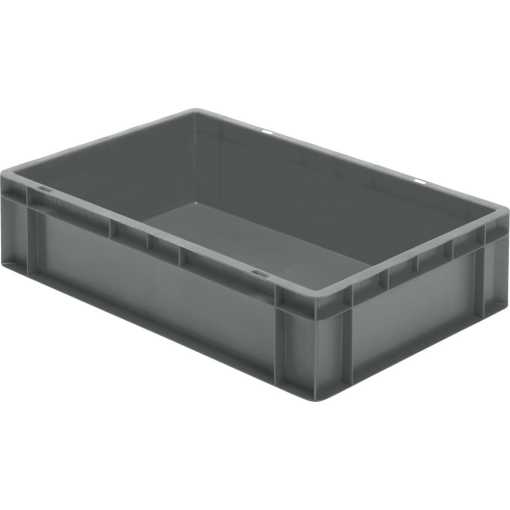 Transport-Stapelkasten 600x400x145 mm grau, geschlossen ohne Griffloch