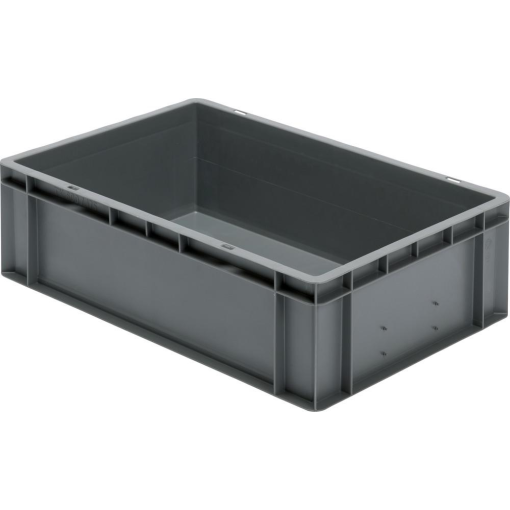 Transport-Stapelkasten 600x400x175 mm grau, geschlossen ohne Griffloch
