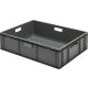 Transport-Stapelkasten 800x600x210 mm grau, geschlossen mit Griffloch