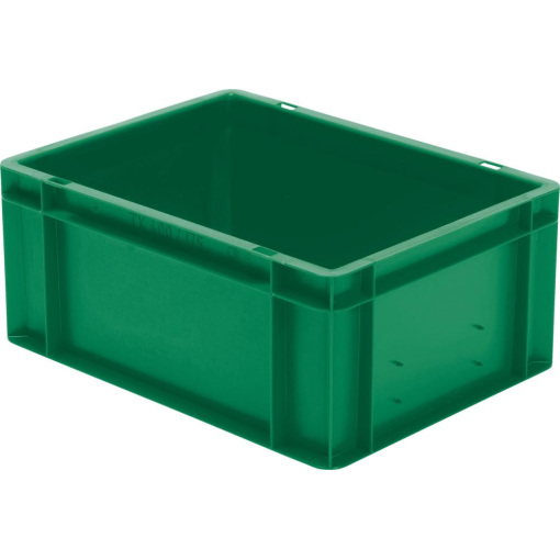 Transport-Stapelkasten 400x300x175 mm grün, geschlossen ohne Griffloch