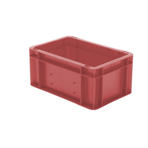 Transport-Stapelkasten 300x200x145 mm rot, geschlossen ohne Griffloch
