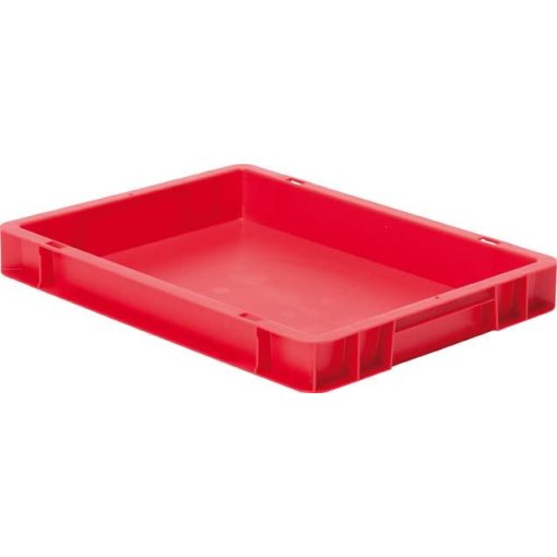 Transport-Stapelkasten 400x300x50 mm rot, geschlossen ohne Griffloch