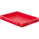 Transport-Stapelkasten 400x300x50 mm rot, geschlossen ohne Griffloch