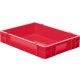 Transport-Stapelkasten 400x300x75 mm rot, geschlossen ohne Griffloch