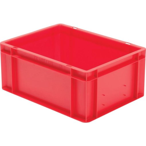Transport-Stapelkasten 400x300x175 mm rot, geschlossen ohne Griffloch