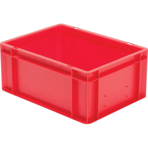 Transport-Stapelkasten 400x300x175 mm rot, geschlossen ohne Griffloch