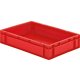Transport-Stapelkasten 600x400x120 mm rot, geschlossen ohne Griffloch