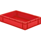 Transport-Stapelkasten 600x400x120 mm rot, geschlossen ohne Griffloch
