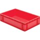 Transport-Stapelkasten 600x400x145 mm rot, geschlossen ohne Griffloch