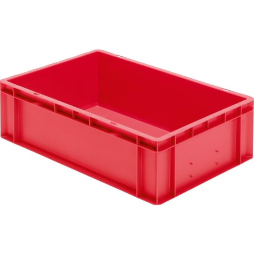 Transport-Stapelkasten 600x400x175 mm rot, geschlossen ohne Griffloch