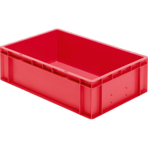 Transport-Stapelkasten 600x400x175 mm rot, geschlossen ohne Griffloch