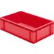 Transport-Stapelkasten 600x400x175 mm rot, geschlossen ohne Griffloch