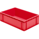 Transport-Stapelkasten 600x400x175 mm rot, geschlossen ohne Griffloch