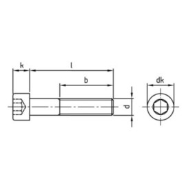 500 Stück Zylinderschrauben ISO 4762 (DIN 912) A2 M 1,6x14