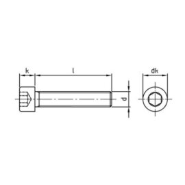 500 Stück Zylinderschrauben ISO 4762 (DIN 912) A2 M 2x12