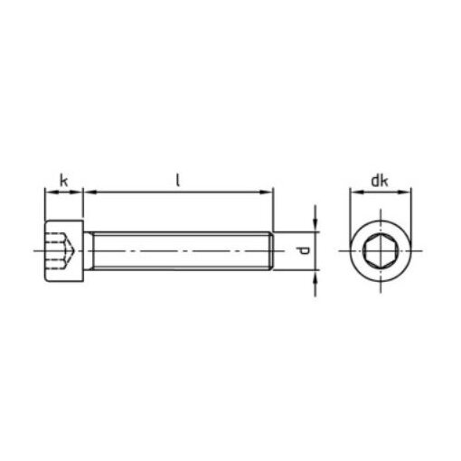 1000 Stück Zylinderschrauben ISO 4762 (DIN 912) A4 M2 x 8