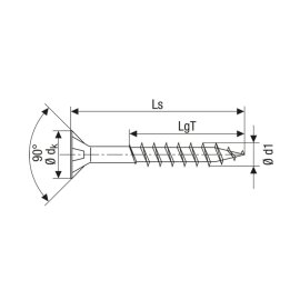 100 Stk. ABC-Spax Torx 6 x 160 Teilgewinde WIROX