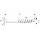 50 Stk. Holzbauschrauben WIROX ABC-Spax Tellerk. 8 x 160