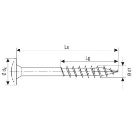 50 Stk. Holzbauschrauben WIROX ABC-Spax Tellerk. 8 x 400