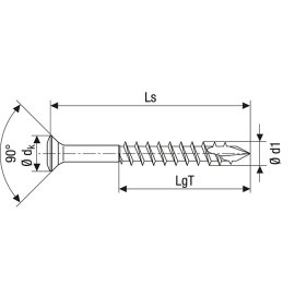 100 Stk. SPAX Fassadenschrauben extra kleiner Kopf Edelstahl A2  4,0 x 40/24 