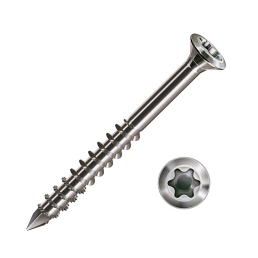 100 Stk. SPAX Fassadenschrauben extra kleiner Kopf Edelstahl A2  5,0 x 100/61
