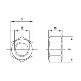 10 Stk. Sechskantmuttern DIN 934 A2-50 M 36x1,5 Feingewinde