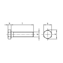 100 Stück Sechskantschrauben DIN 933 A2 -70  M 5x25