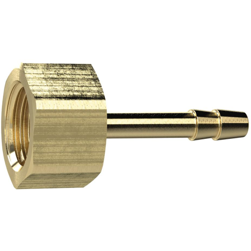 Aufschraubschlauchtülle Messing zylindrisch G 1/4 Zoll 6mm