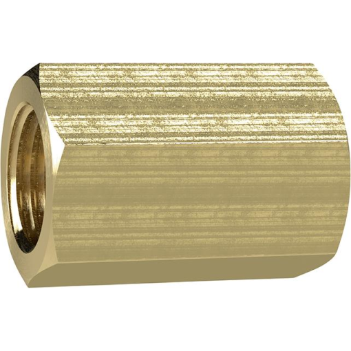 Muffe Messing mit Innengewinde RIEGLER G 1/8 Zoll Länge 22mm