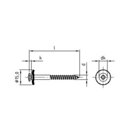 100 Stück Spenglerschrauben A2 4,5x35 TX 20 RAL 7016