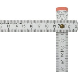 Holz-Gliedermaßstab 2m weiss Fortis