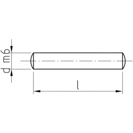Zylinderstifte DIN 7 m6 blank