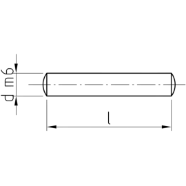 100 Stück Zylinderstifte DIN 7 m6 blank 5.0 x 18