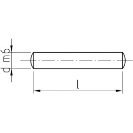25 Stück Zylinderstifte DIN 7 m6 blank 14.0 x 80