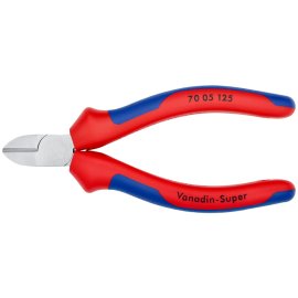 Seitenschneider verchromt mit Mehrkomponenten-Hülle 125 mm