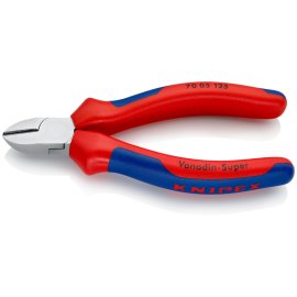 Seitenschneider verchromt mit Mehrkomponenten-Hülle 125 mm