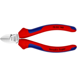 Seitenschneider verchromt mit Mehrkomponenten-Hülle 140 mm