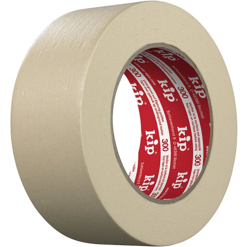 Feinkreppklebeband KIP 300 MASKING-TEC® – natur 48 mm x 50 m