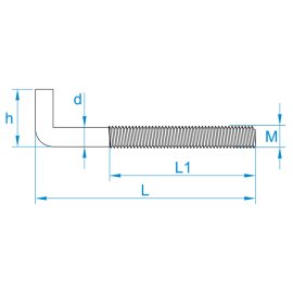 25 Stück Gerade Schraubhaken verzinkt M5x50 mm