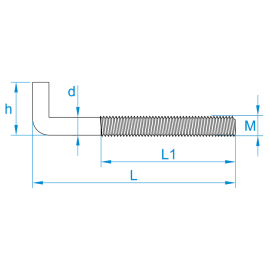 25 Stück Gerade Schraubhaken verzinkt M8x80 mm