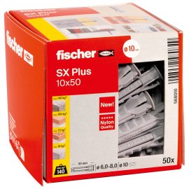 50 Stück Fischer Spreizdübel SX Plus 10x50 mm