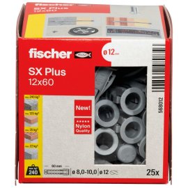 25 Stück Fischer Spreizdübel SX Plus 12x60 mm 