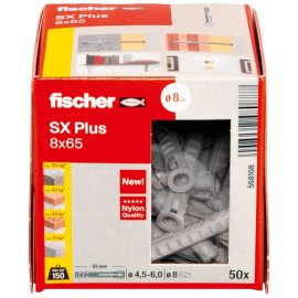 50 Stück Fischer Spreizdübel SX Plus 8x65 mm