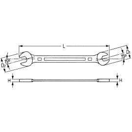 Doppelmaulschlüssel 14 x 15 mm