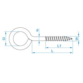 100 Stück Ringschrauben verzinkt 12x6 mm